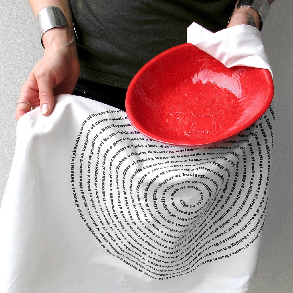 Animal Collective Nouns Kitchen Tea Towel Tea Towels Xenotees