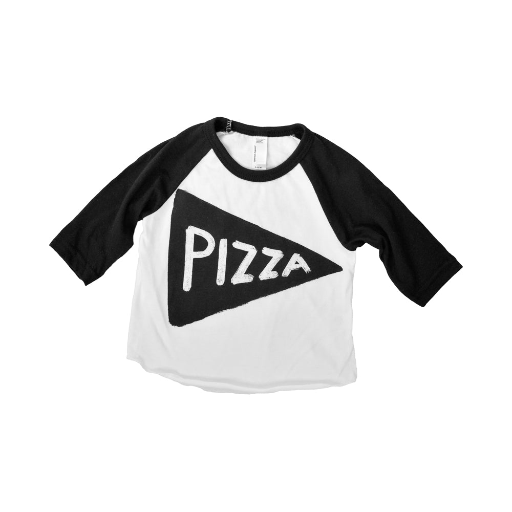 Kids Pizza Baseball Jersey T Shirt by Xenotees