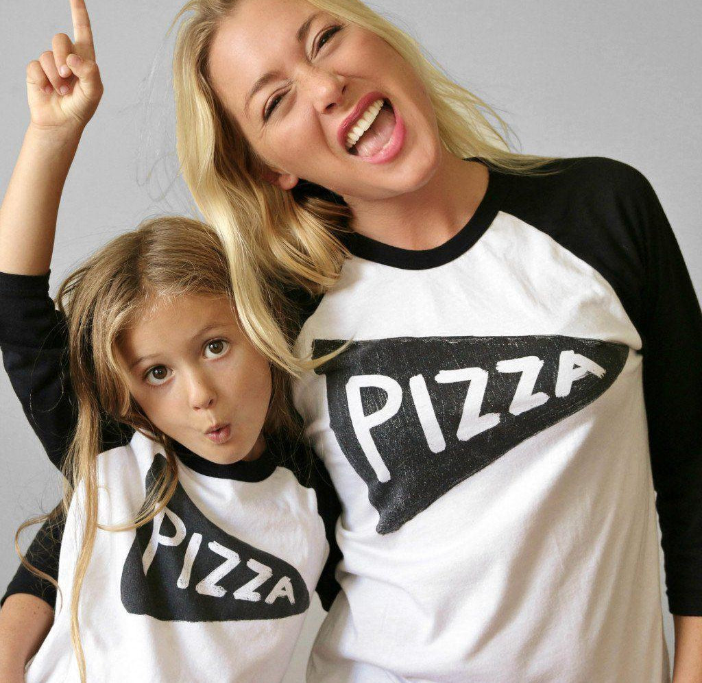Father Son Daughter Matching Family Pizza Slice Baseball Jersey Shirt Set Men Tshirts Xenotees