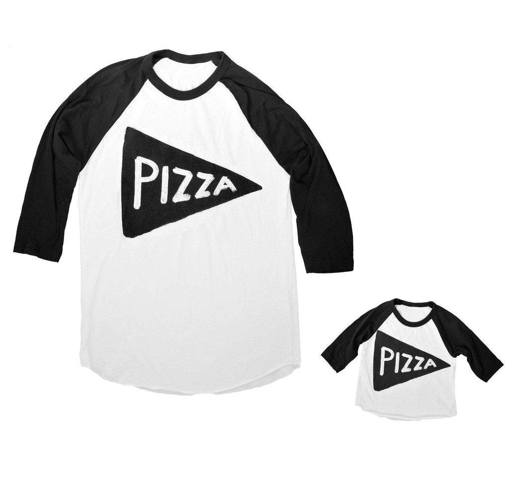 Father Son Daughter Matching Family Pizza Slice Baseball Jersey Shirt Set Men Tshirts Xenotees