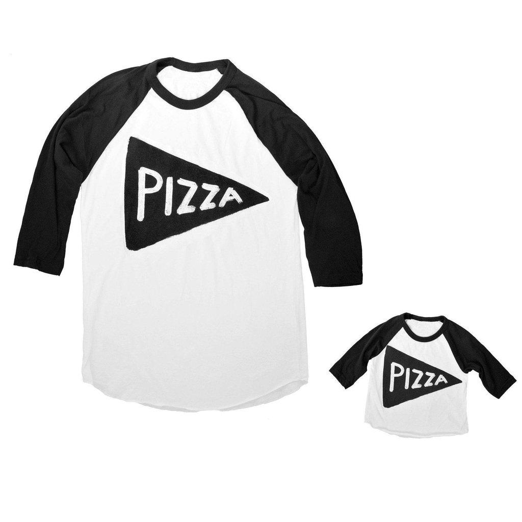 Father Son Daughter Matching Family Pizza Slice Baseball Jersey Shirt Set by Xenotees