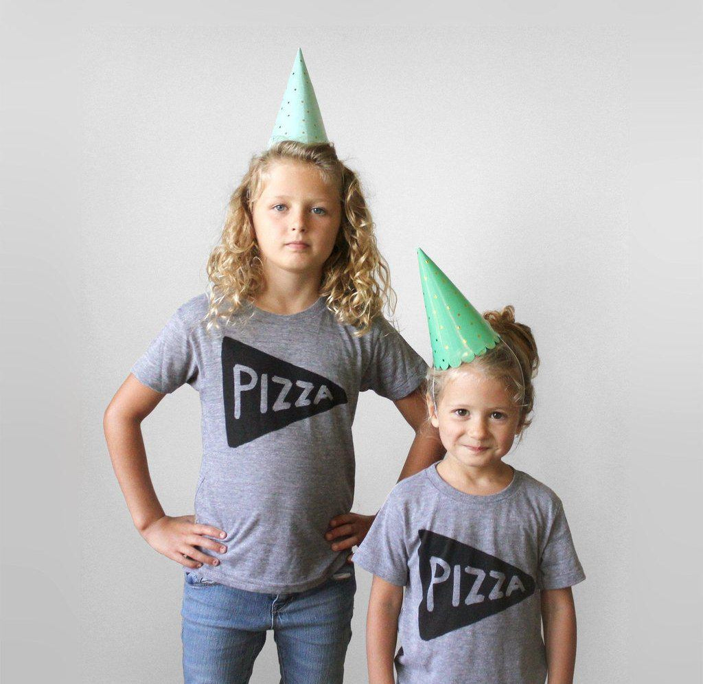 Funny Kids Pizza Graphic T-Shirt Kids Clothing Xenotees