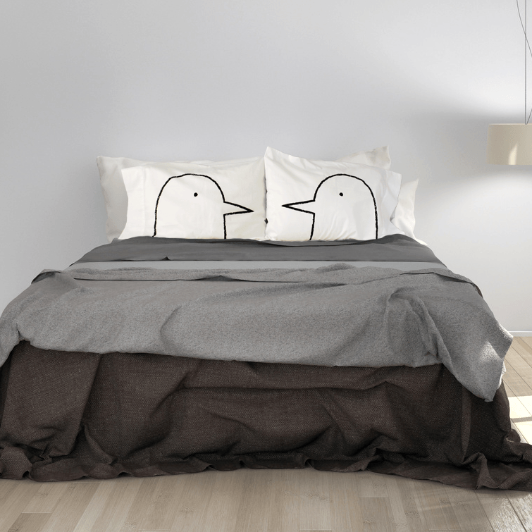 Lovebirds Pillowcases -  Set of 2 by Xenotees