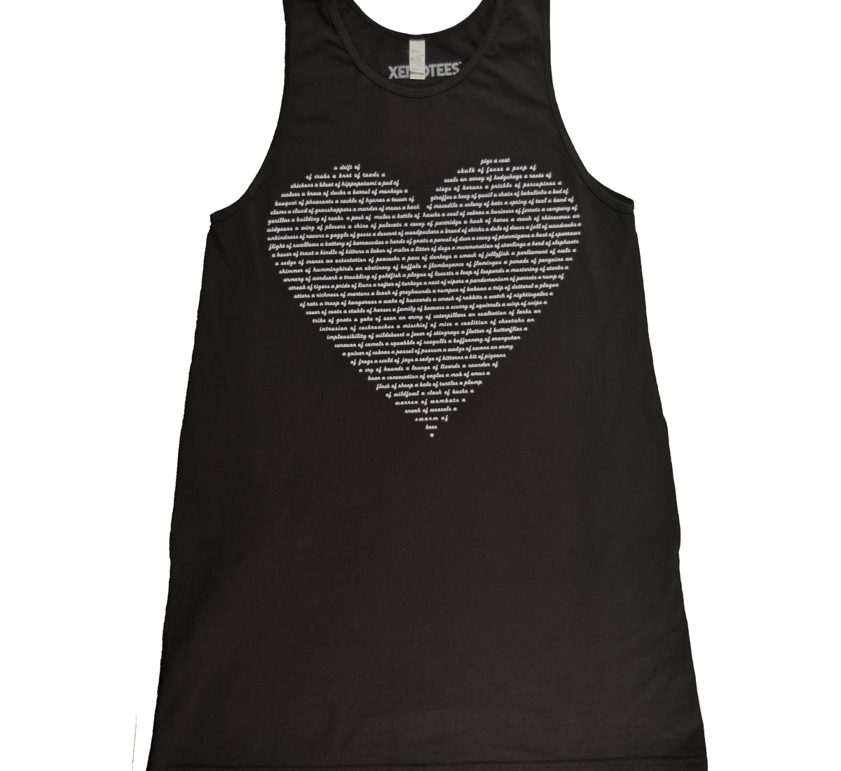 Ladies Animal Lover Tank T-shirt Dress With Pockets - Black Dress Xenotees