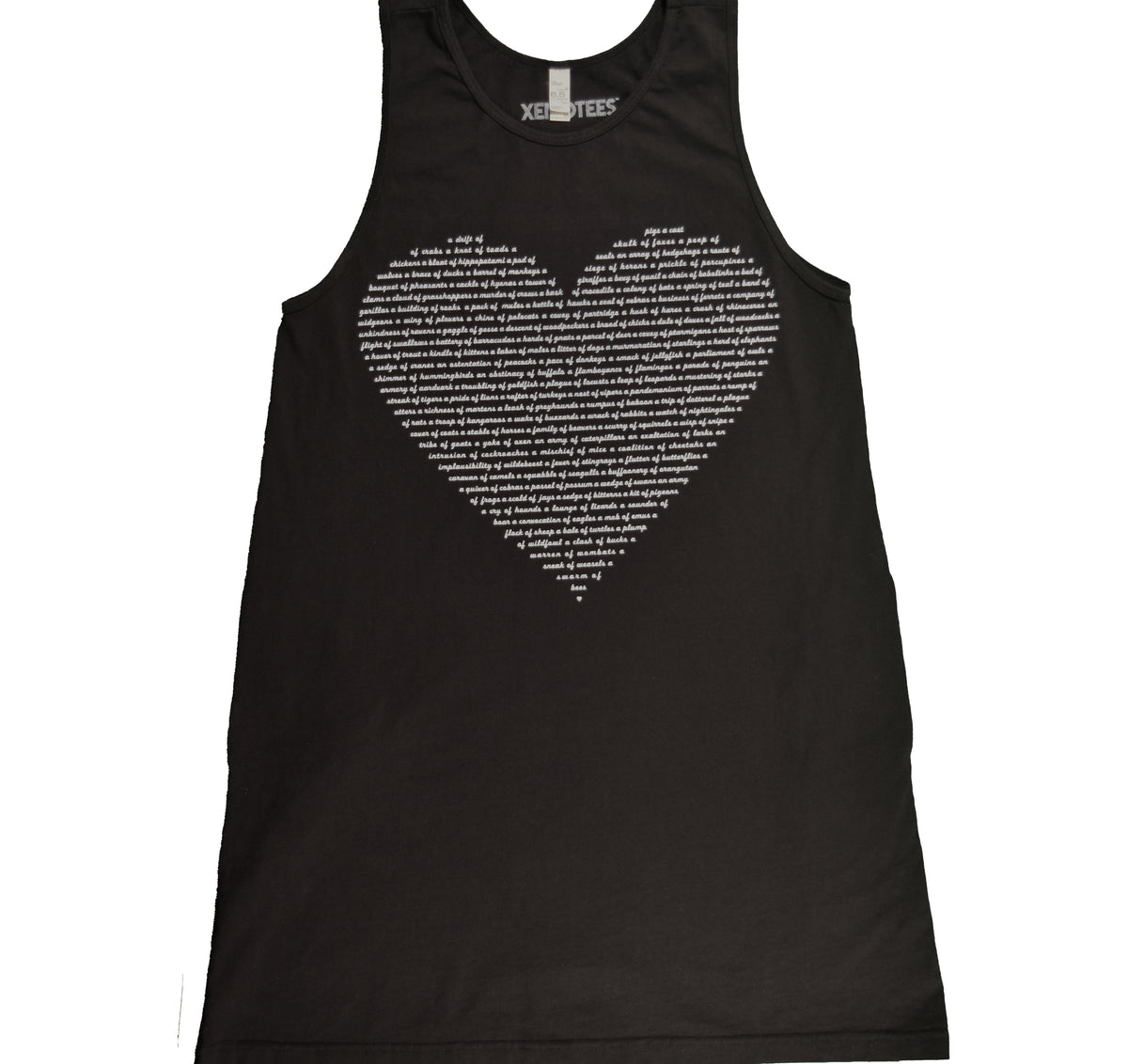 Ladies Animal Lover Tank T-shirt Dress With Pockets - Black Dress Xenotees