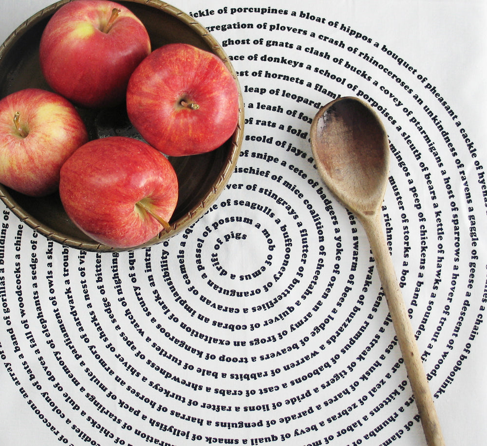 Animal Collective Nouns Kitchen Tea Towel Tea Towels Xenotees