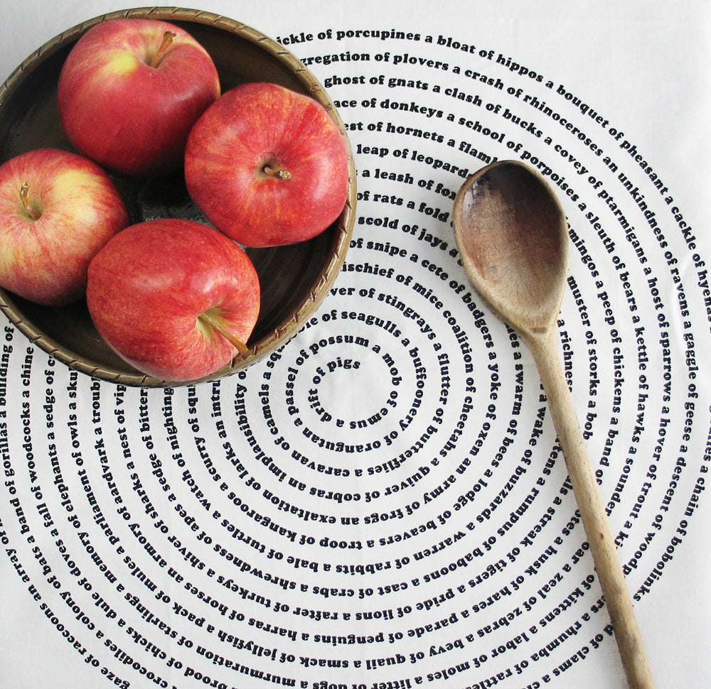 Animal Collective Nouns Kitchen Tea Towel Tea Towels Xenotees