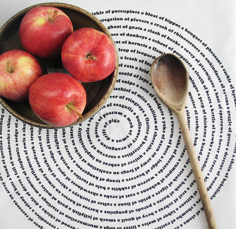 Animal Collective Nouns Kitchen Tea Towel Tea Towels Xenotees