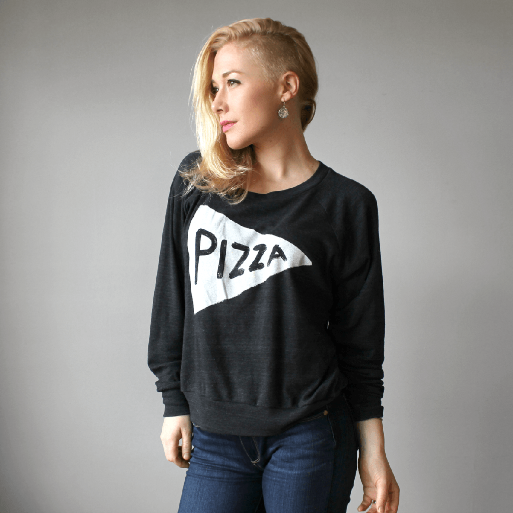 Pizza Womens Pullover by Xenotees