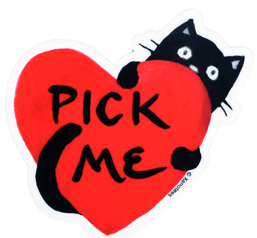 Adopt Don't Shop Black Cat Lover Vinyl Sticker