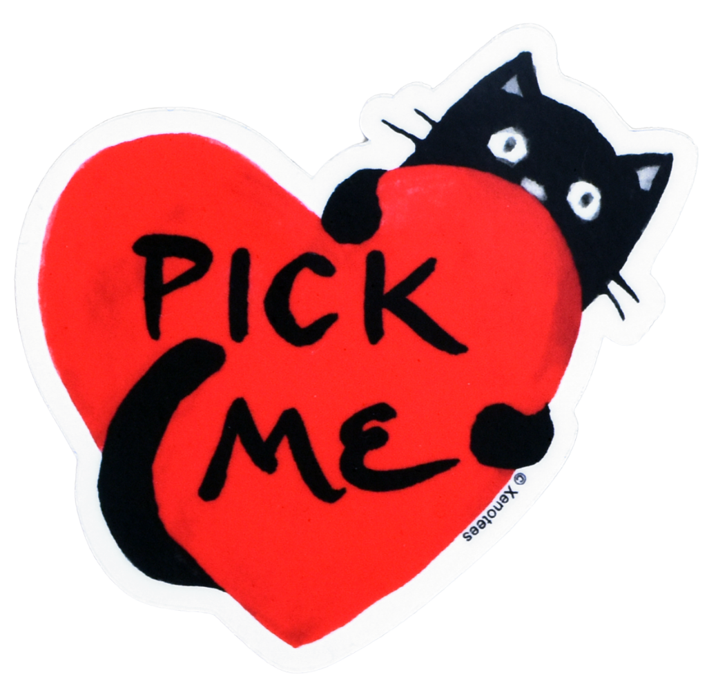 Adopt Don't Shop Black Cat Lover Vinyl Sticker