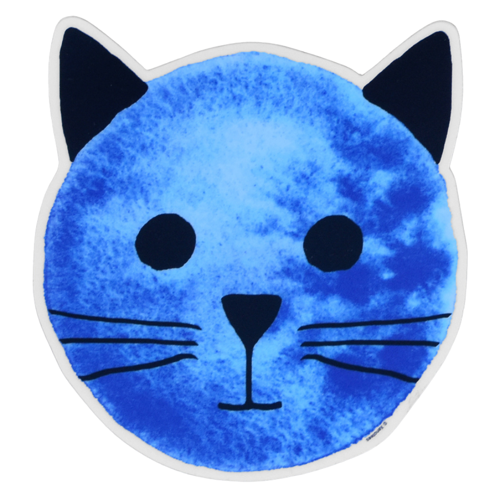 Blue Moon Cute Kitty Cat Sticker