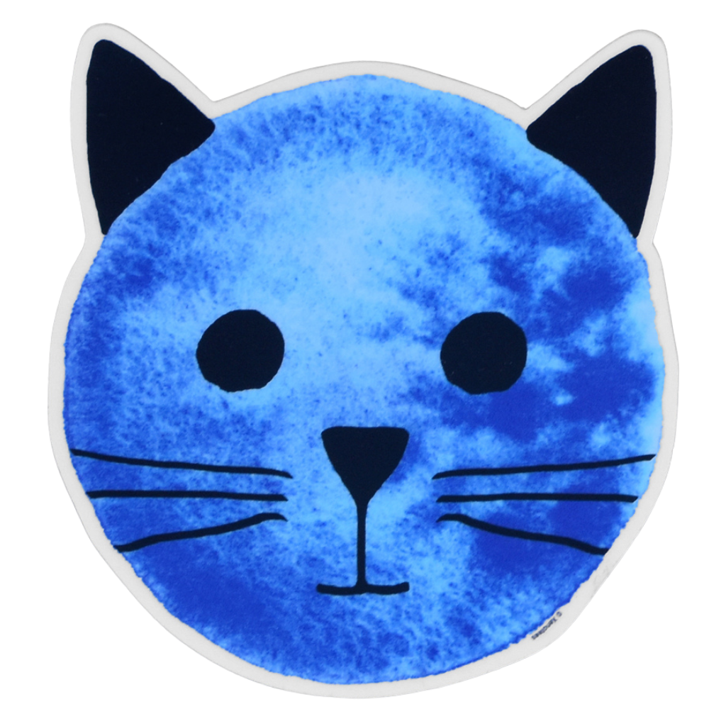 Blue Moon Cute Kitty Cat Sticker
