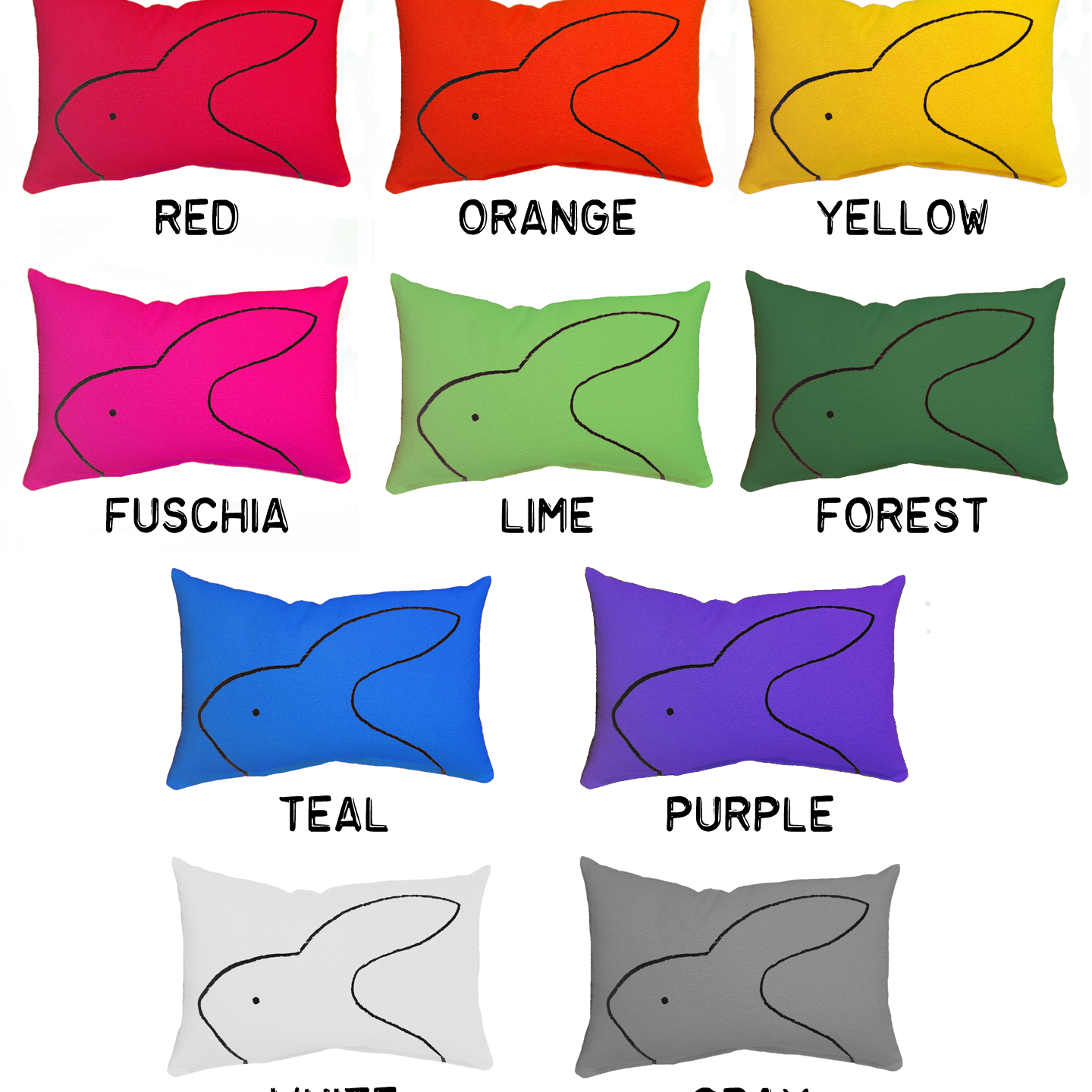 Bunny Rabbit Bed Pillow Rabbit Pillow Xenotees