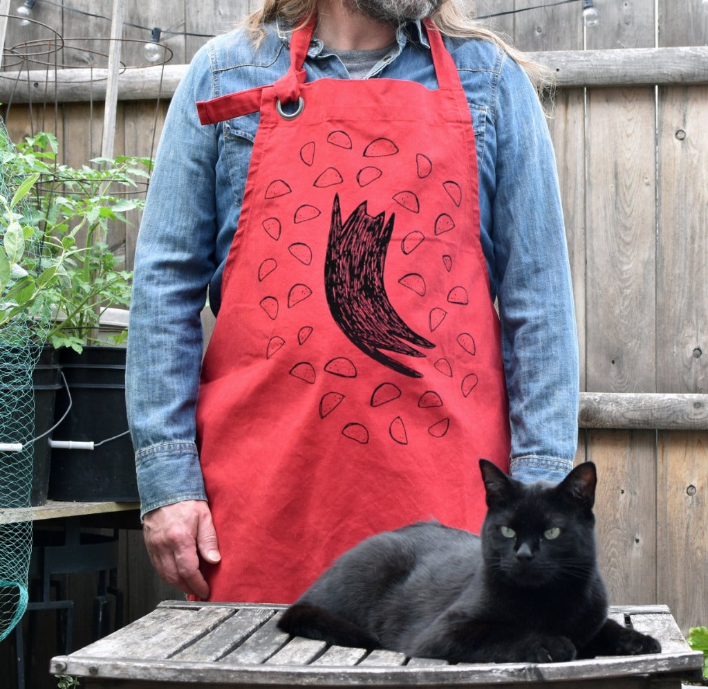 Dad Mom Cooking Grilling Adult Apron for Cat Lovers
