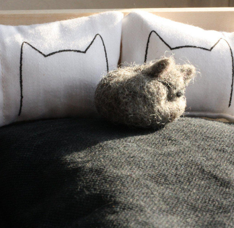 Miniature Dollhouse Cat Bed Pillows by Xenotees
