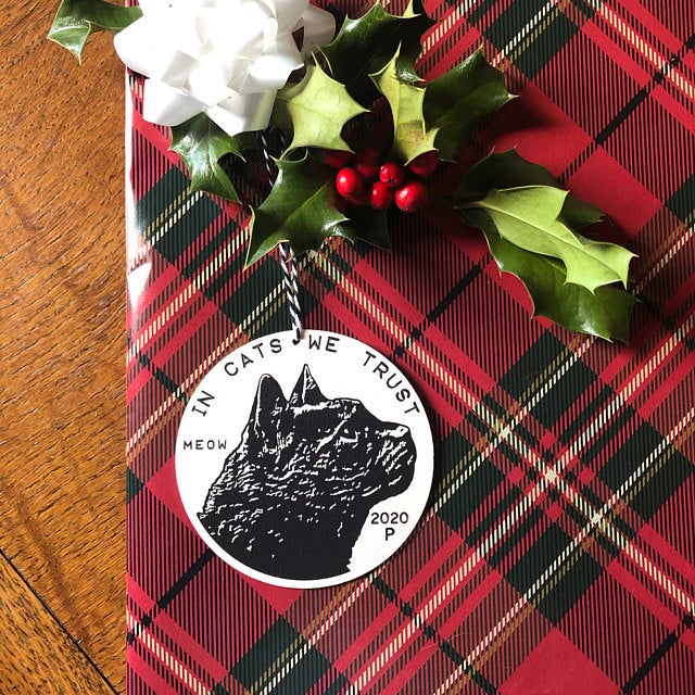 2021 Cat Lover Christmas Tag