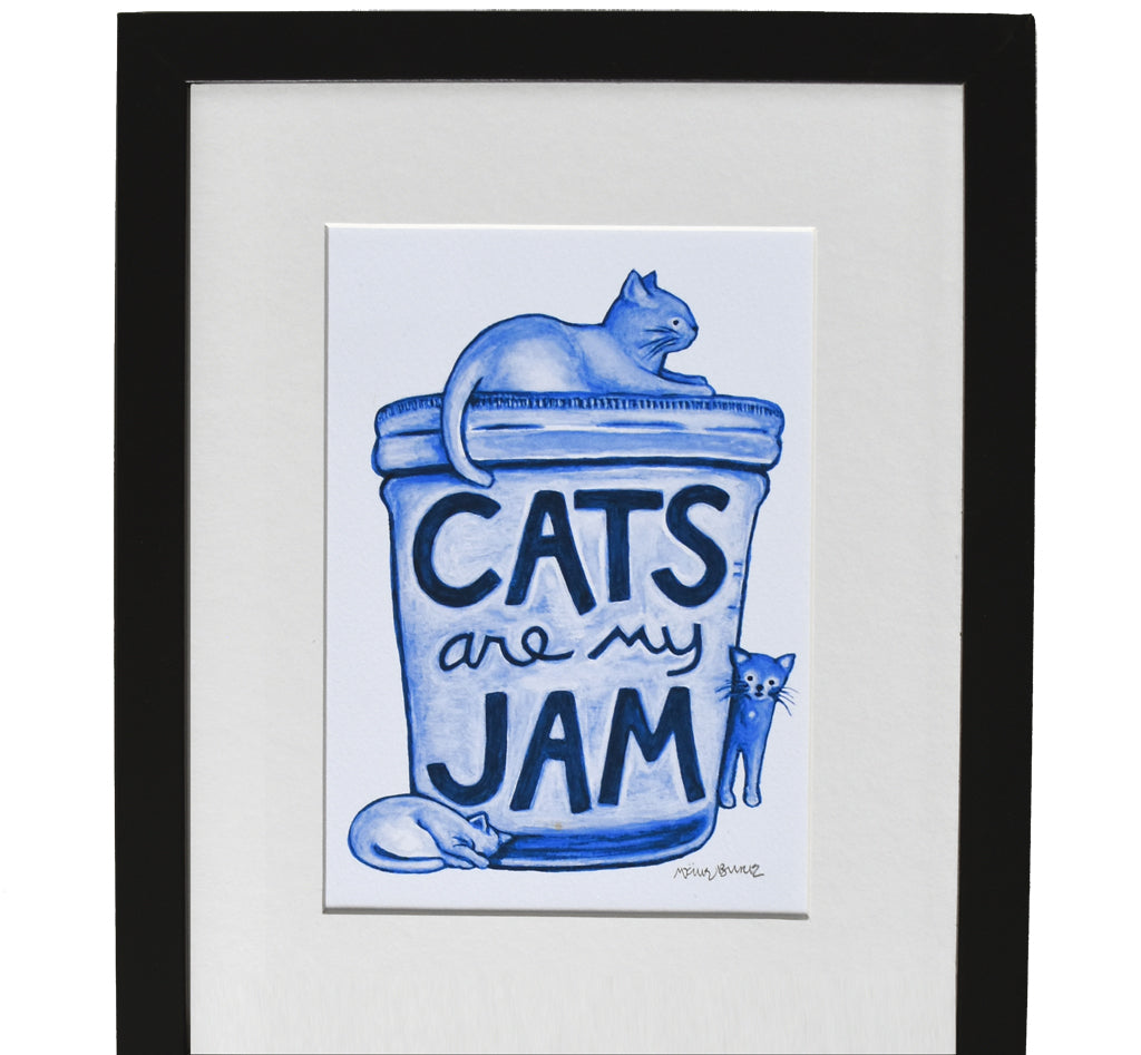Cats are my Jam Art Print by Xenotees