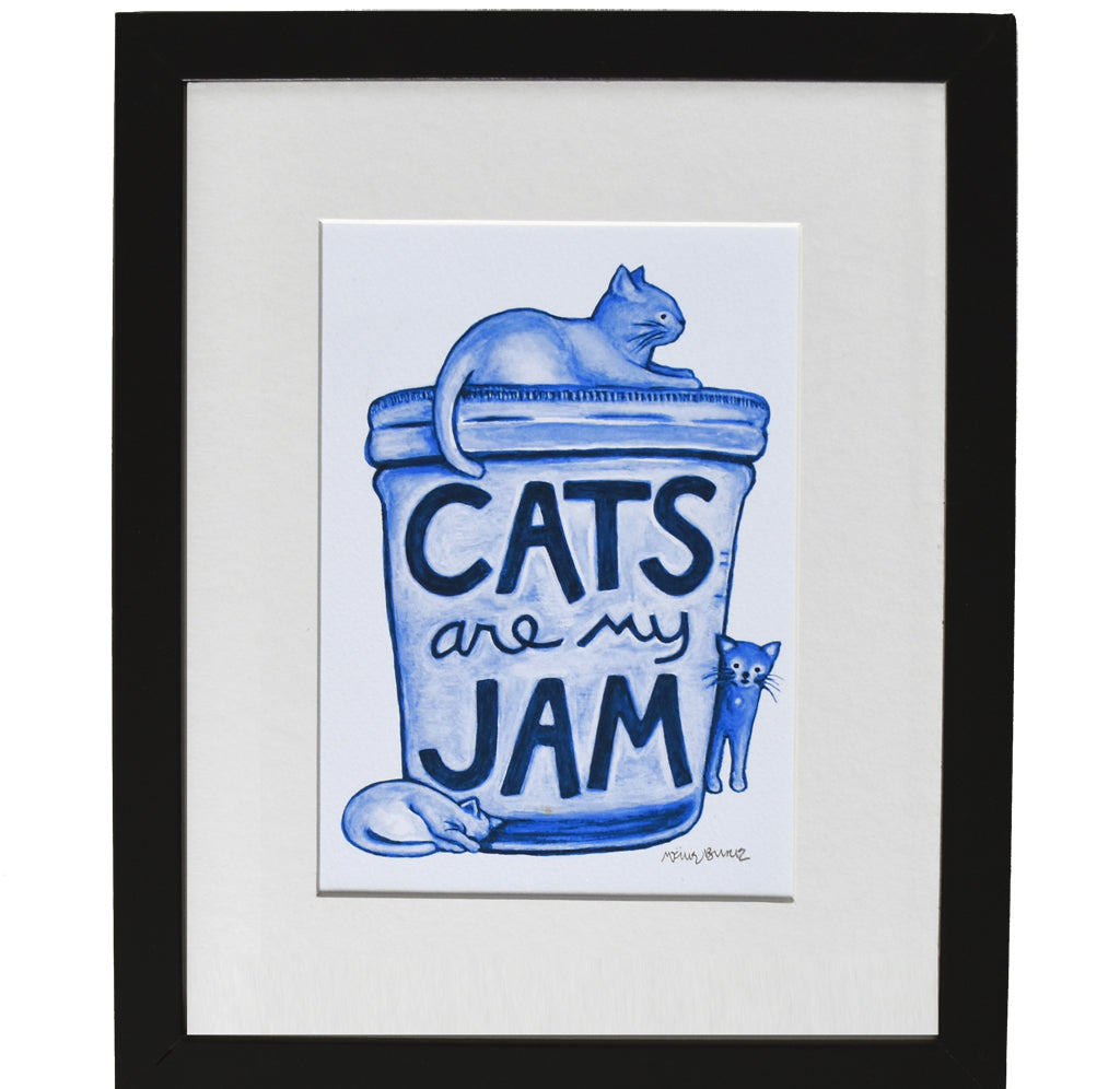 Cats are my Jam Art Print by Xenotees