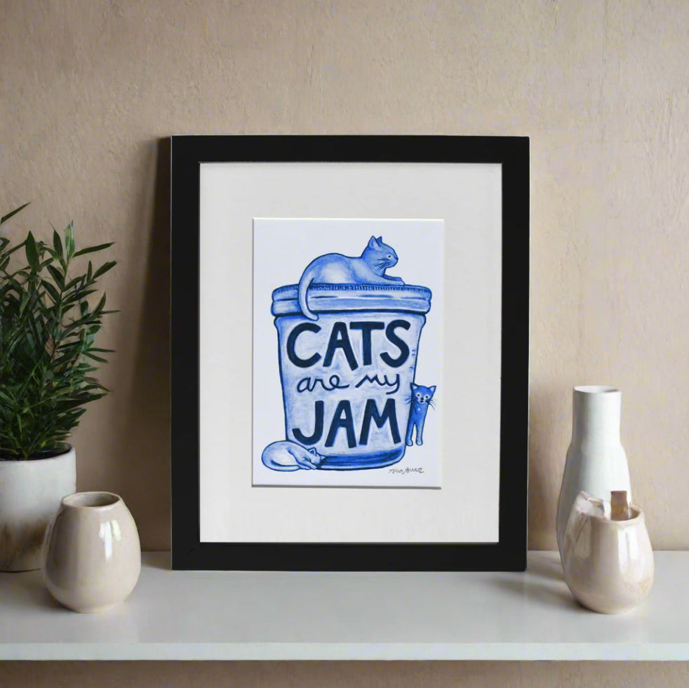 Cats are my Jam Wall Art Print Art Prints Xenotees
