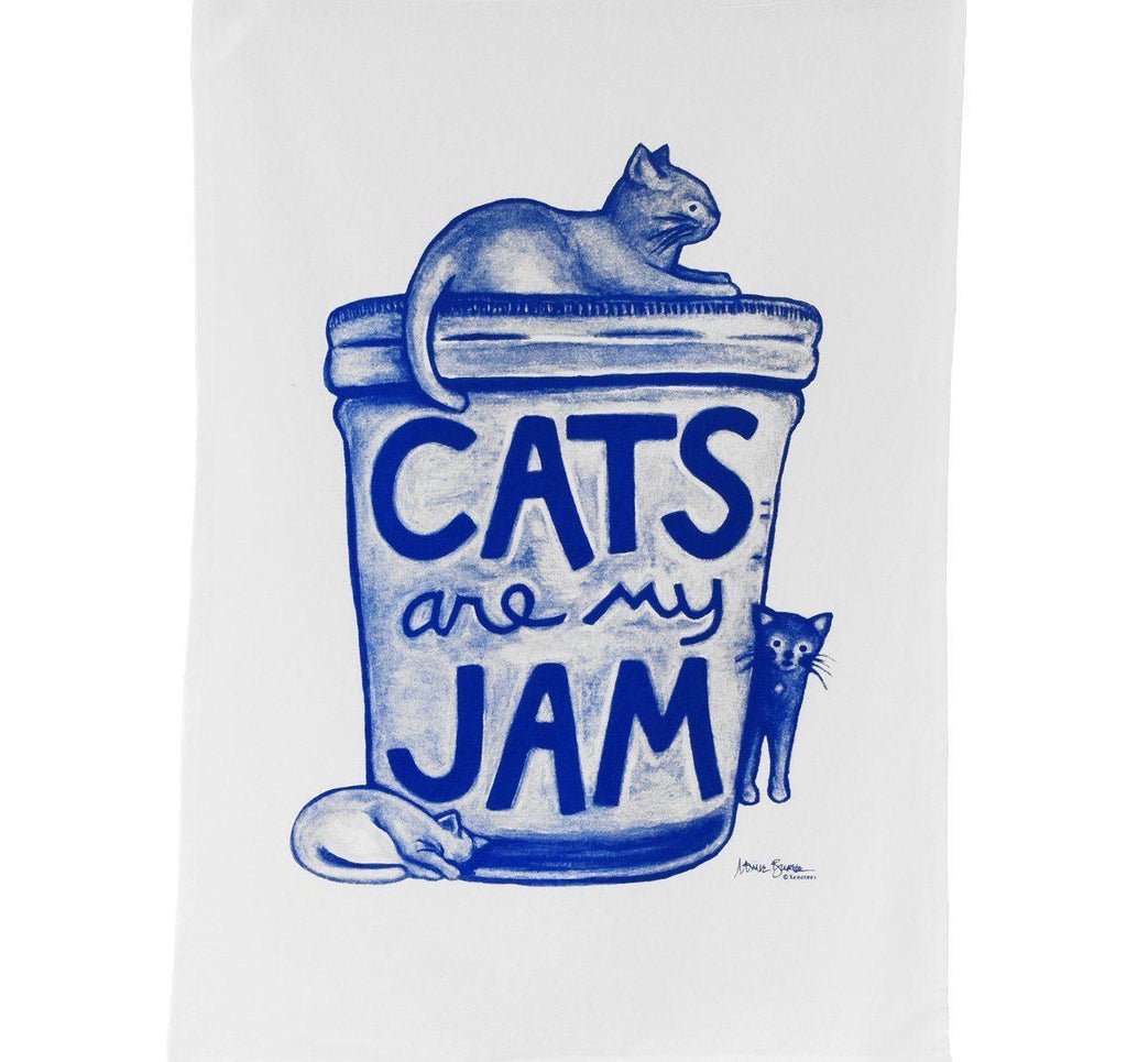 Cats are my Jam Kitchen Towel Tea Towels Xenotees