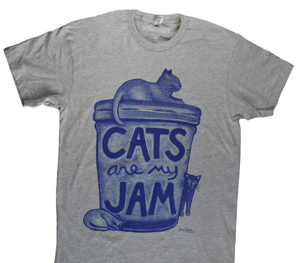Cats are my Jam Unisex Tshirt by Xenotees