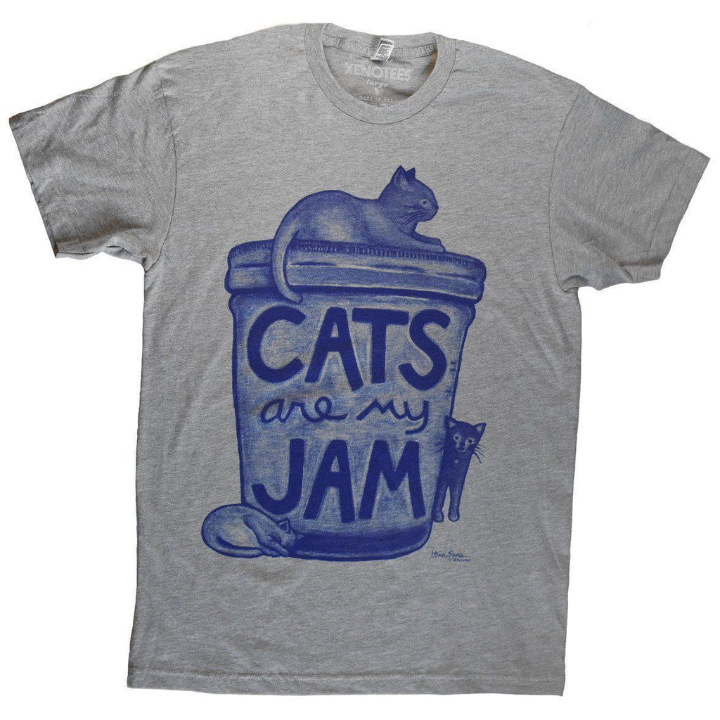 Cats are my Jam Unisex Tshirt by Xenotees