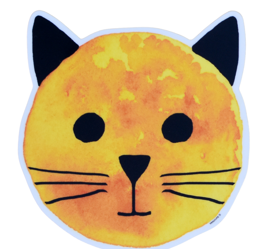 Cute Golden Sun Celestial Cat Sticker