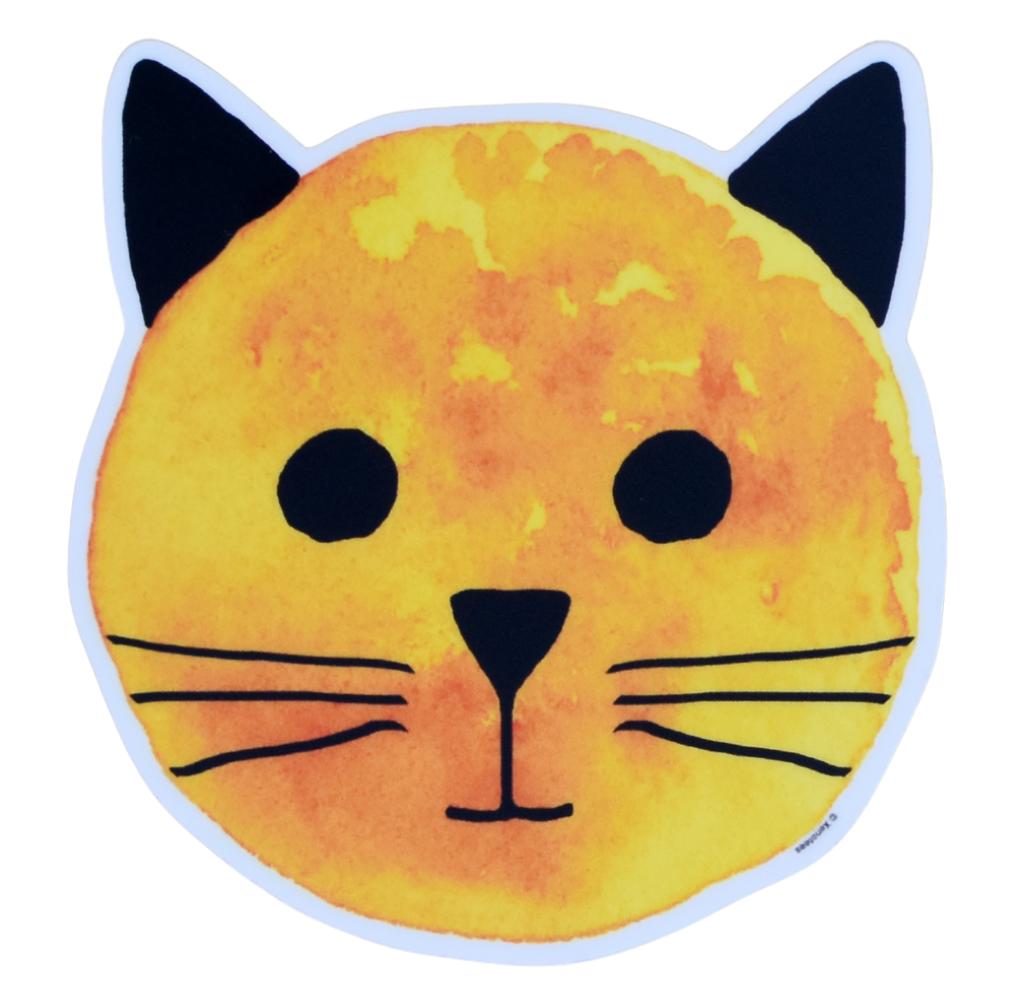 Cute Golden Sun Celestial Cat Sticker