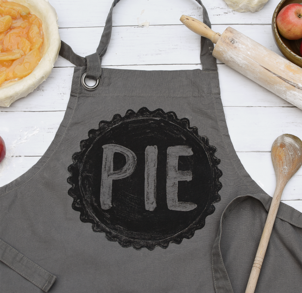 Apple Pie Apron for Men and Women in Charcoal