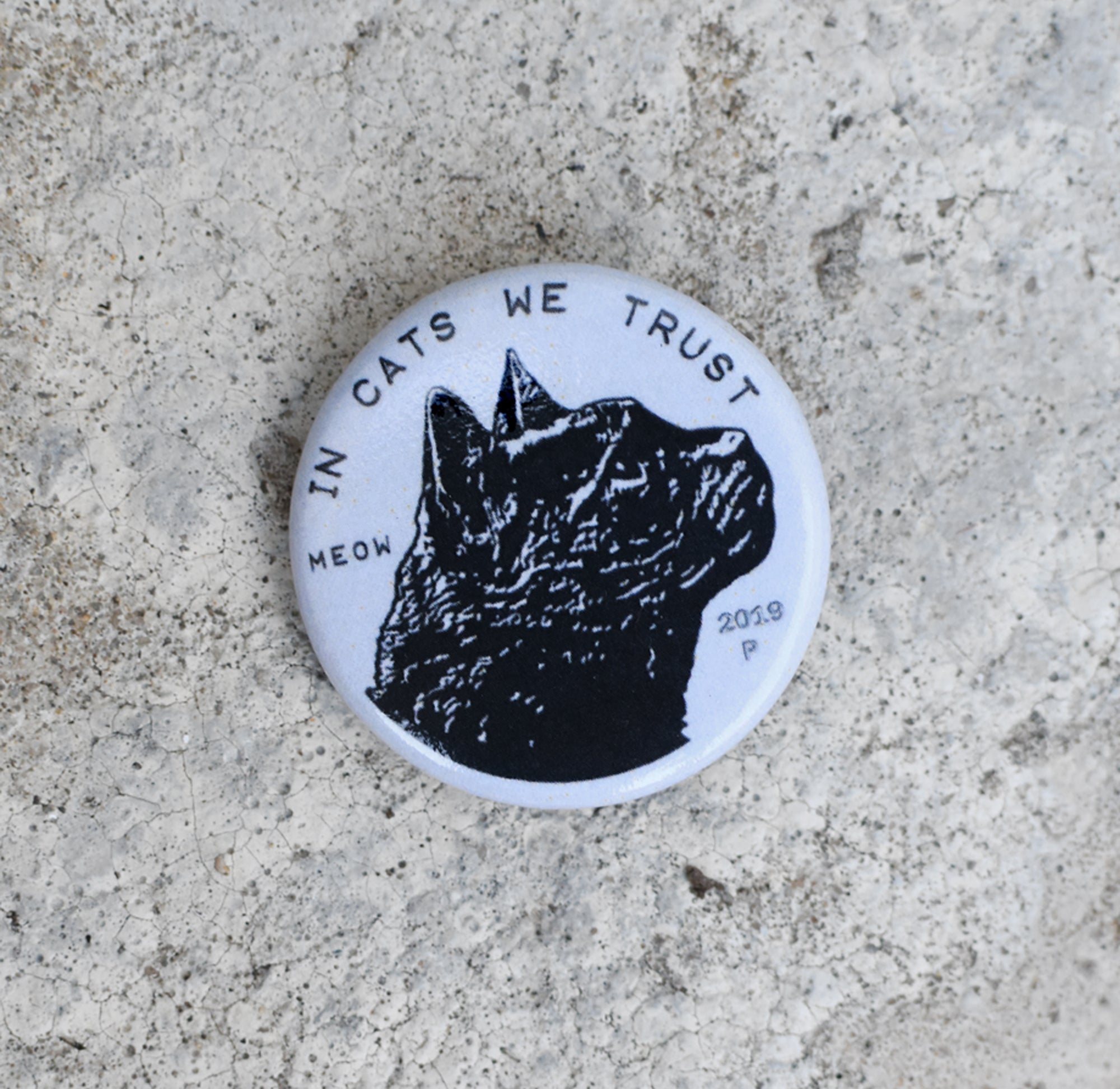 Cat Coin Pin-back Button Button Xenotees