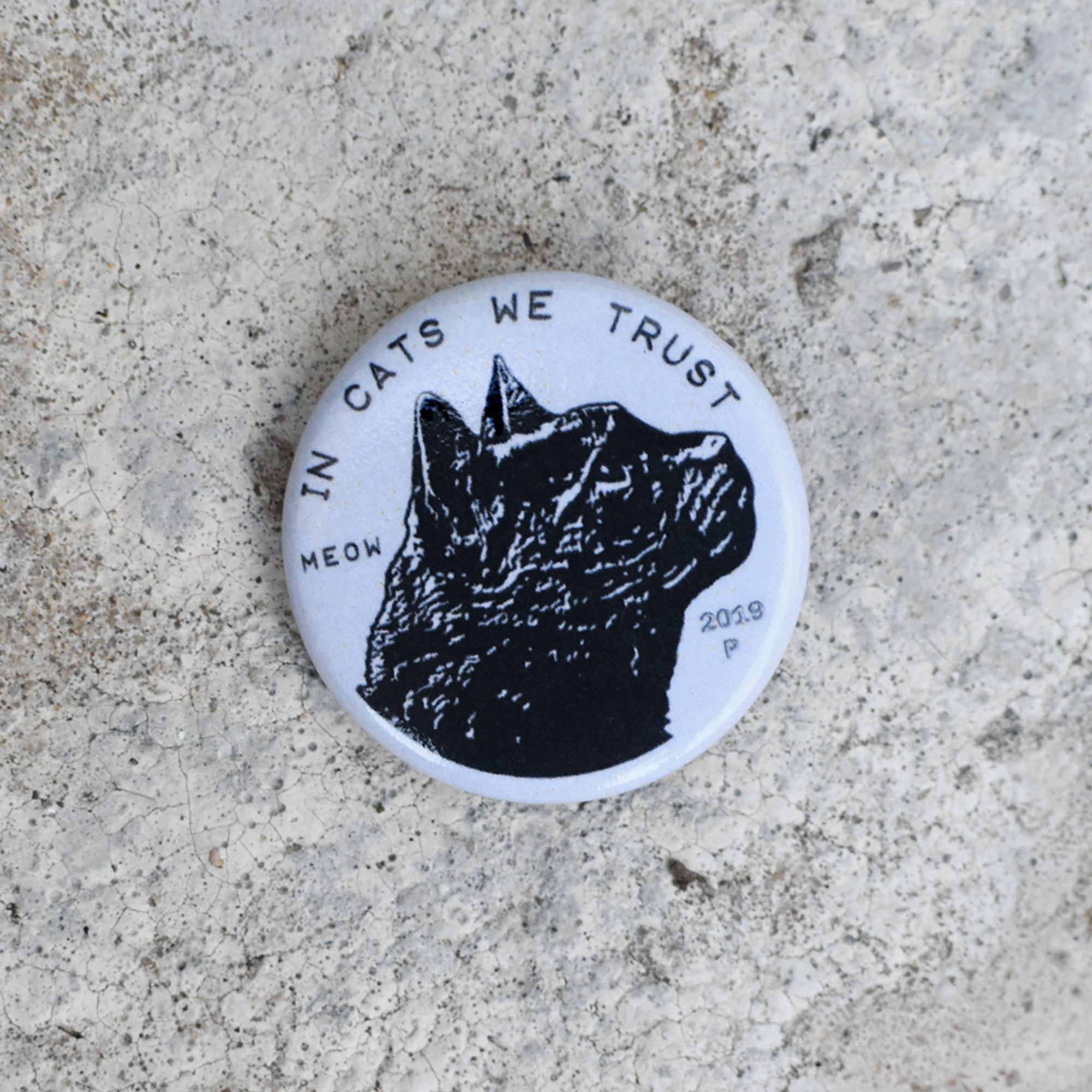 Cat Coin Pin-back Button Button Xenotees