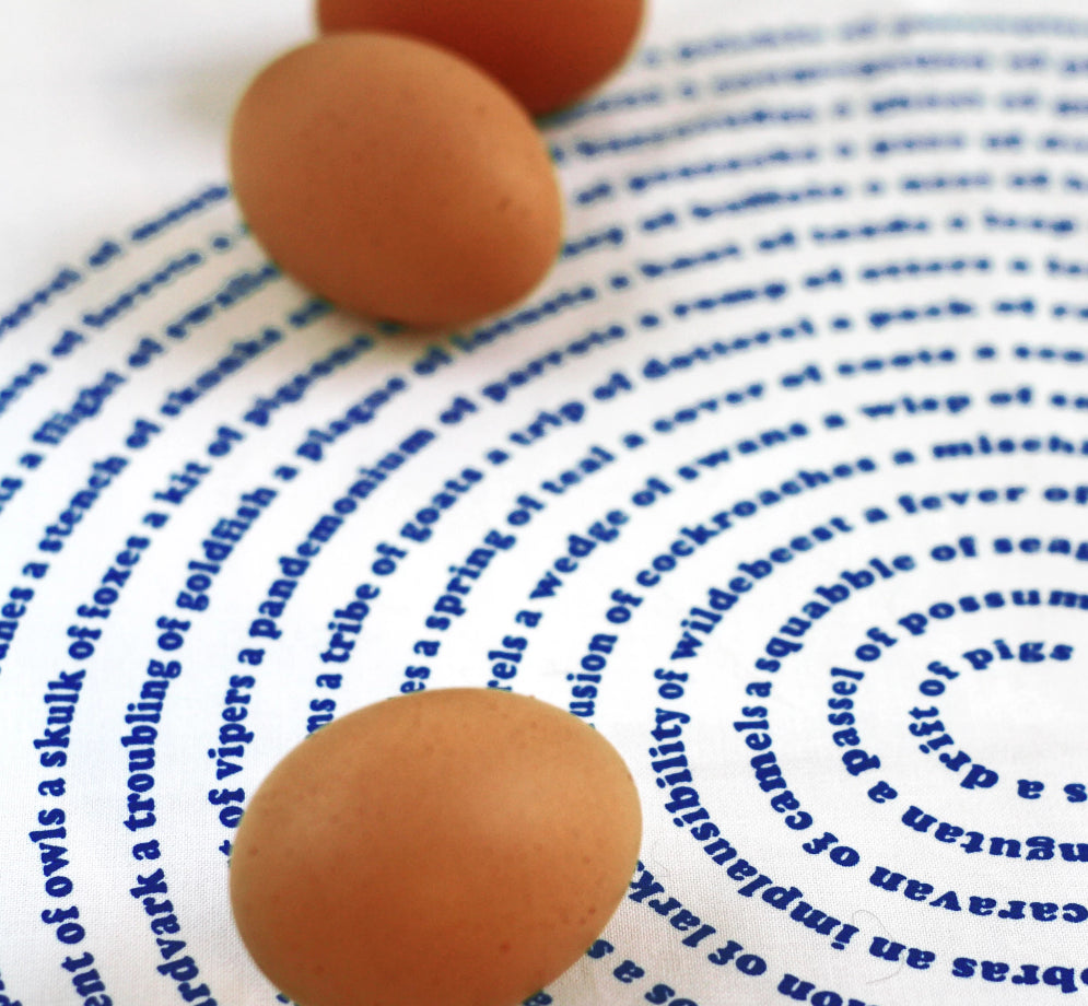 Animal Collective Nouns Flour Sack Kitchen Towel by Xenotees