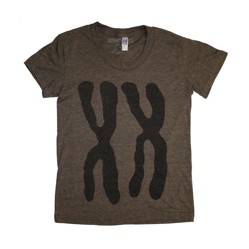 Womens XX Chromosomes Track T-shirt by Xenotees