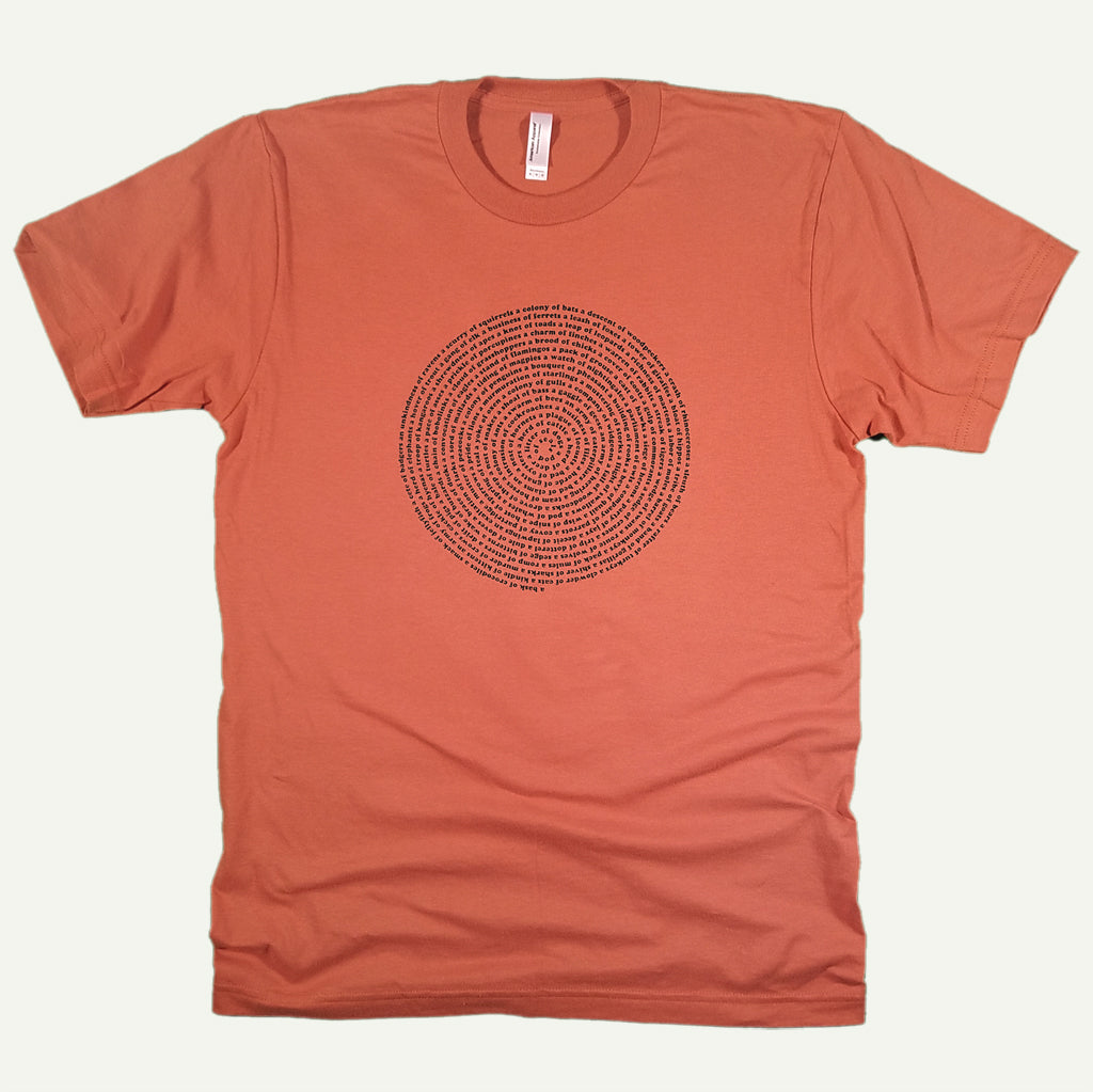 Organic Cotton Animal Collective Nouns Mens t-shirt by Xenotees