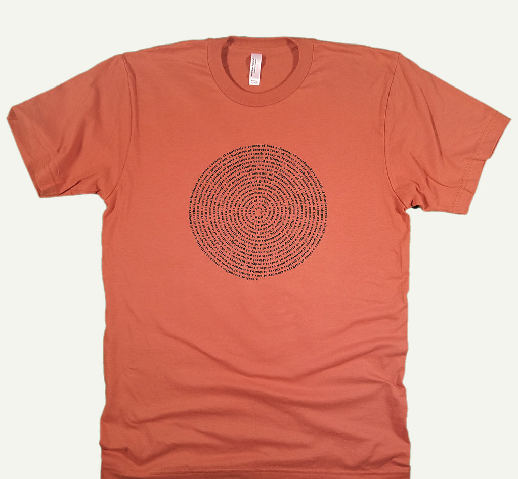 Organic Cotton Animal Collective Nouns Mens t-shirt by Xenotees