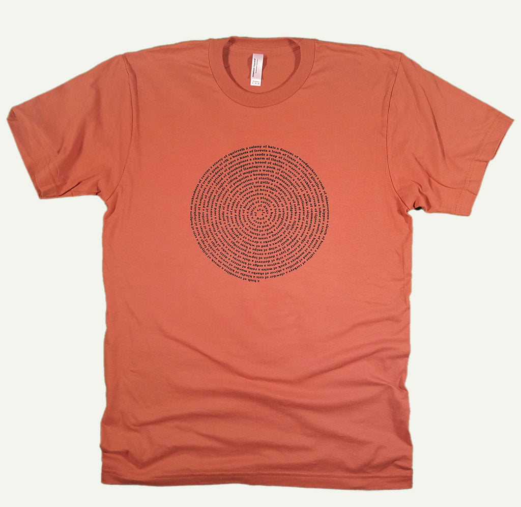 Organic Cotton Animal Collective Nouns Mens t-shirt by Xenotees