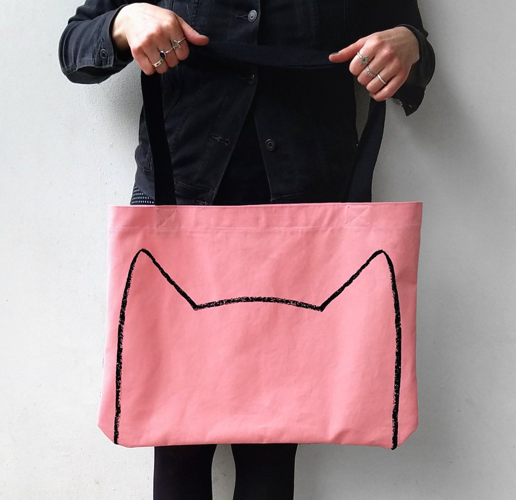 Big Cat Lovers' Canvas Market Tote Bag Tote Bag Xenotees