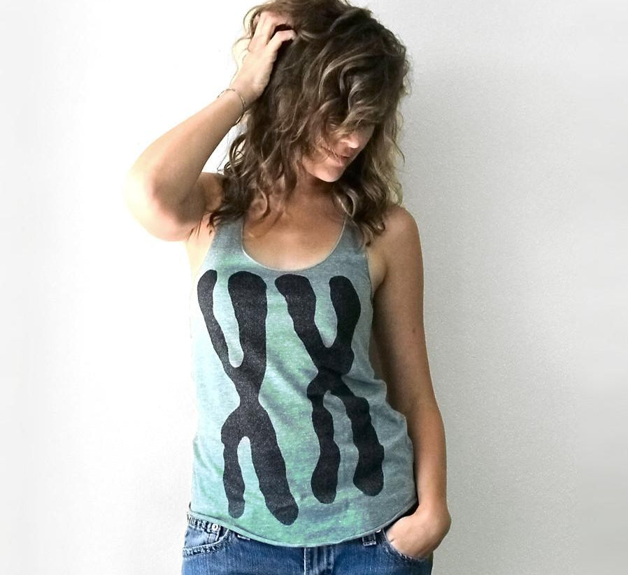 Womens XX Tank Top T-shirt in Mint Green Womens Clothing Xenotees