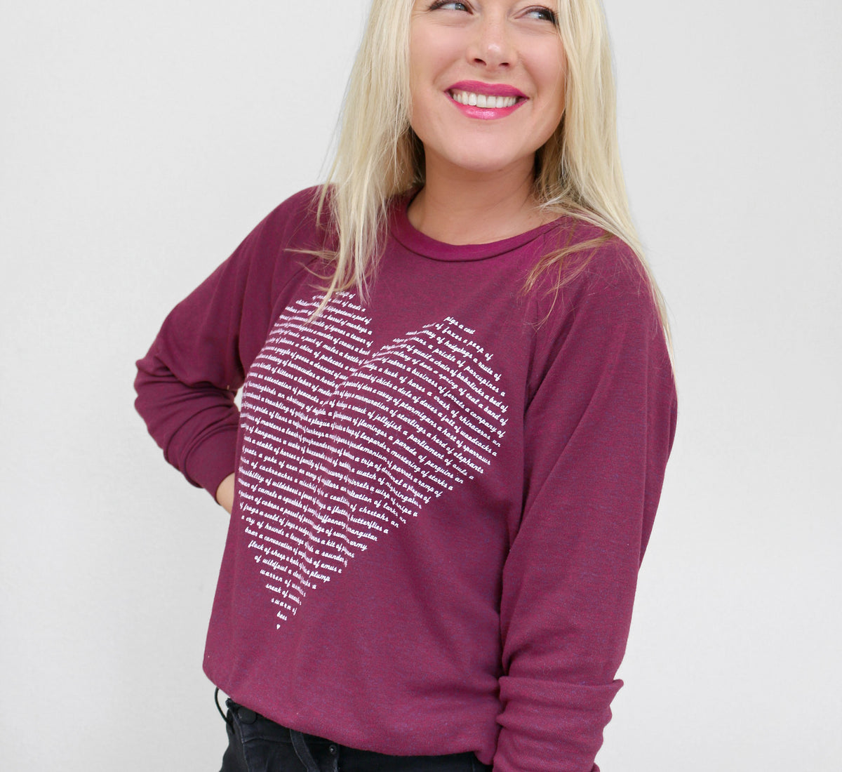 Womens Animal Collective Nouns Long Sleeve Shirt Womens Clothing Xenotees