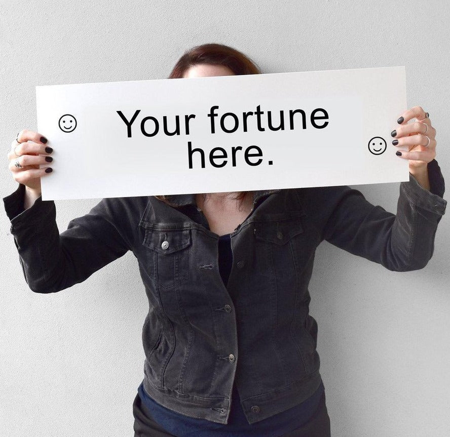 Custom Giant Fortune Cookie Saying for Care Package or Zoom Meeting