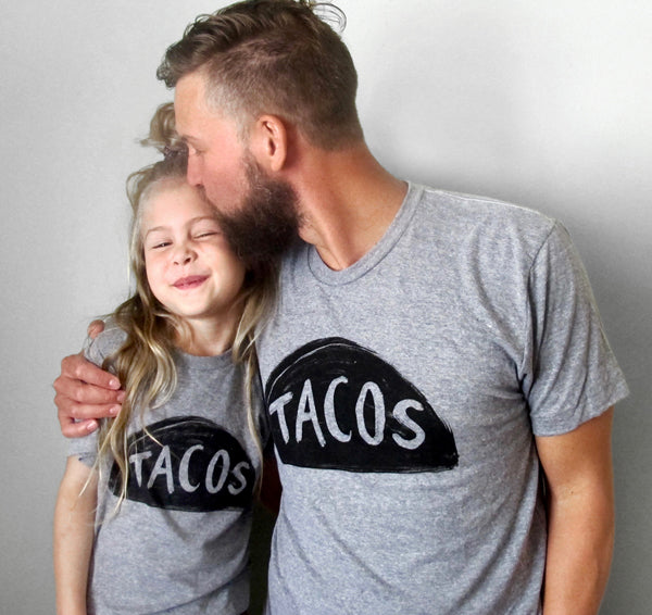 Matching Father Son Daughter Taco T-Shirt Set | Dad & Kids Taco Tuesday Shirts Men Tshirts Xenotees
