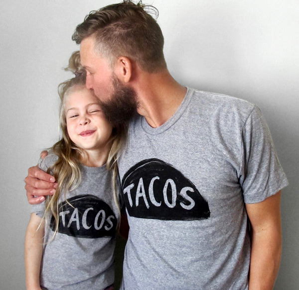 Father Son Daughter Matching Taco Tee Shirts Men Tshirts Xenotees
