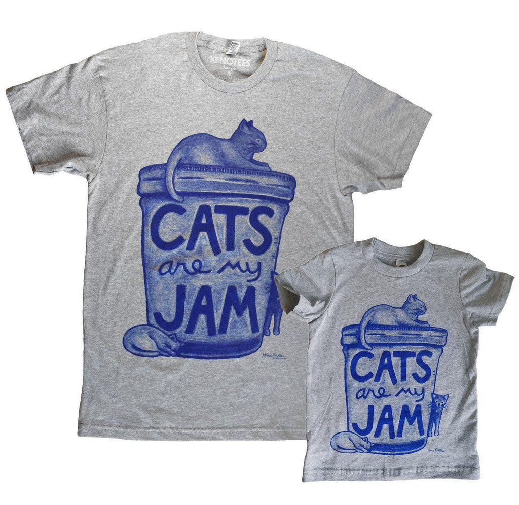 Father Child Matching Cat Shirt Set by Xenotees