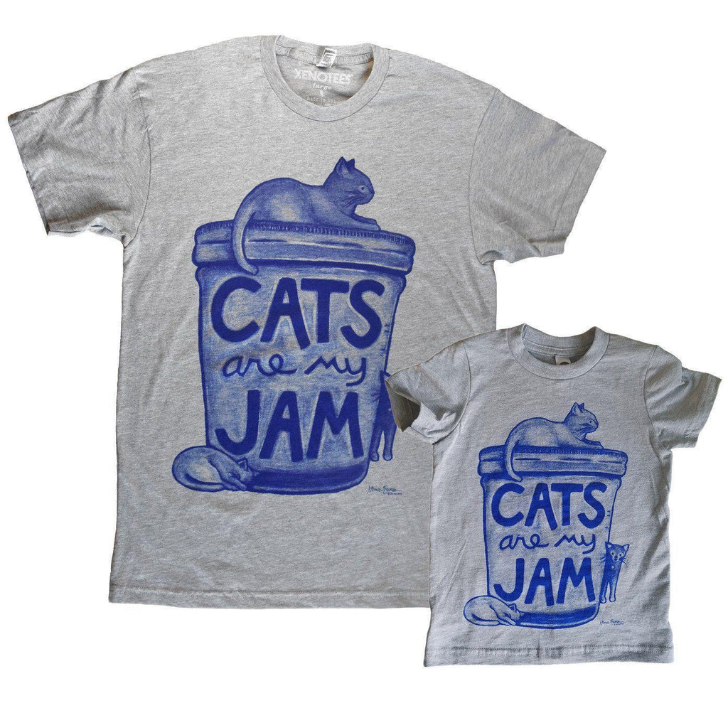 Father Child Matching Cat Shirt Set Men Tshirts Xenotees