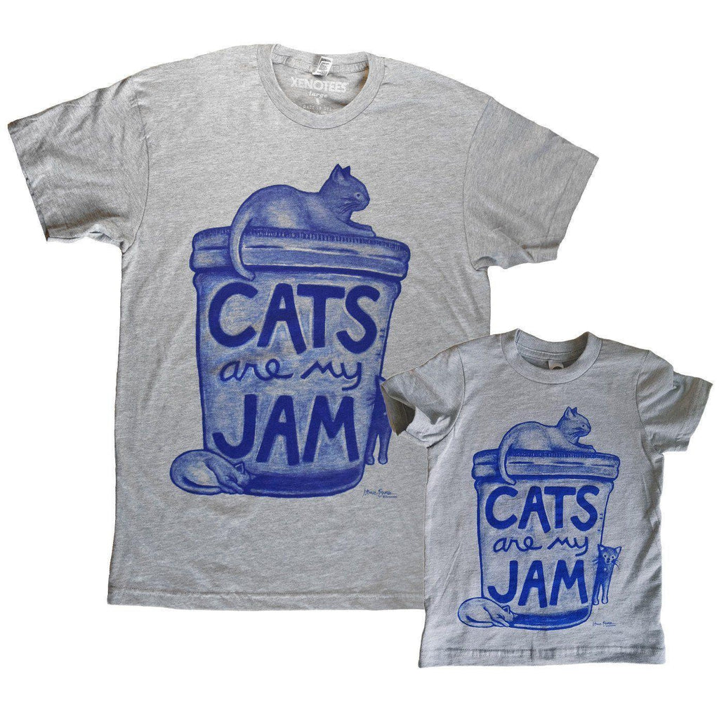 Father Child Matching Cat Shirt Set by Xenotees