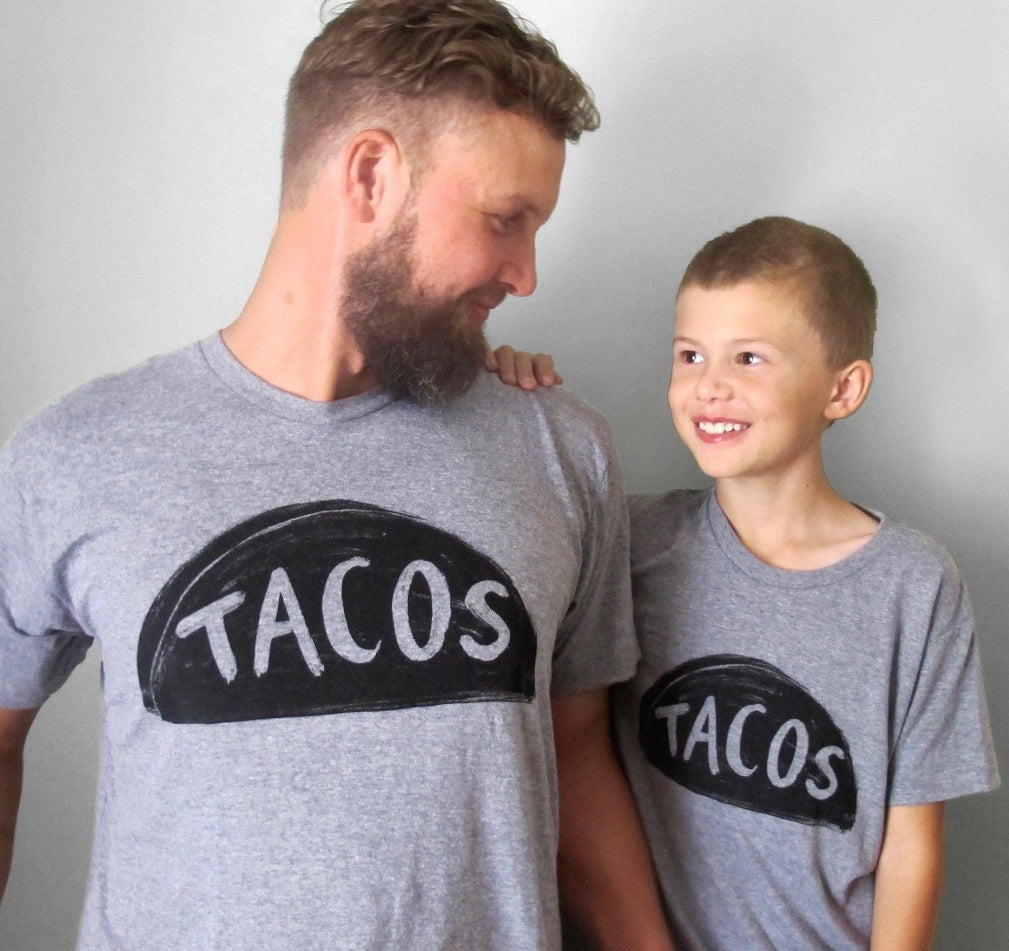 Matching Father Son Daughter Taco T-Shirt Set | Dad & Kids Taco Tuesday Shirts Men Tshirts Xenotees