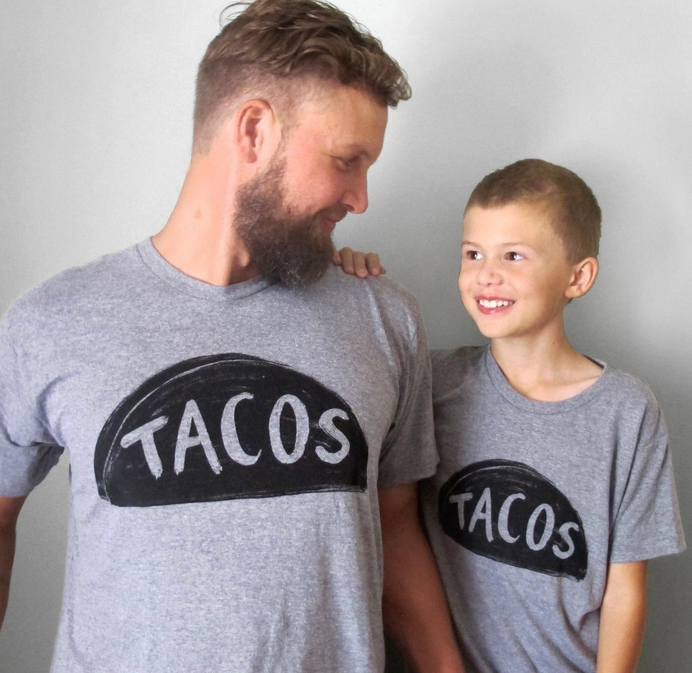 Father Son Daughter Matching Taco Tee Shirts Men Tshirts Xenotees