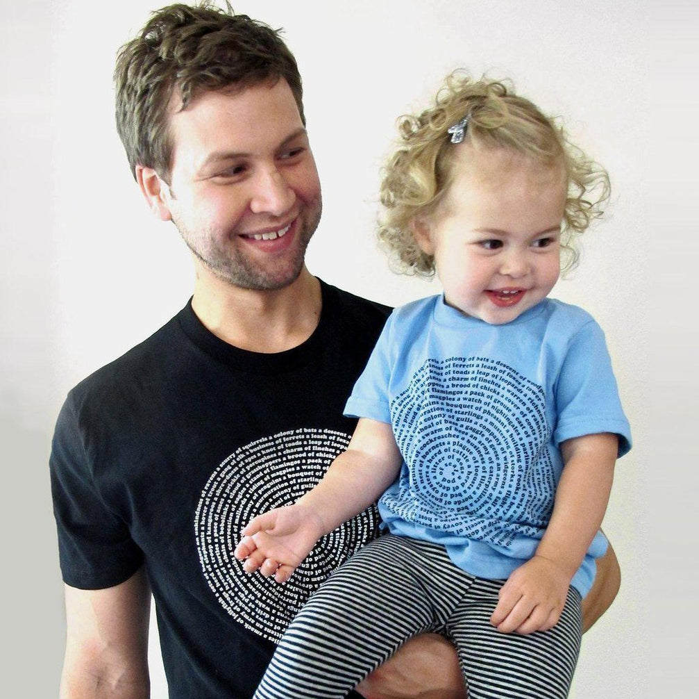 Father Son, Daughter (Matching Set) Collective Animal Nouns T Shirts Men Tshirts Xenotees