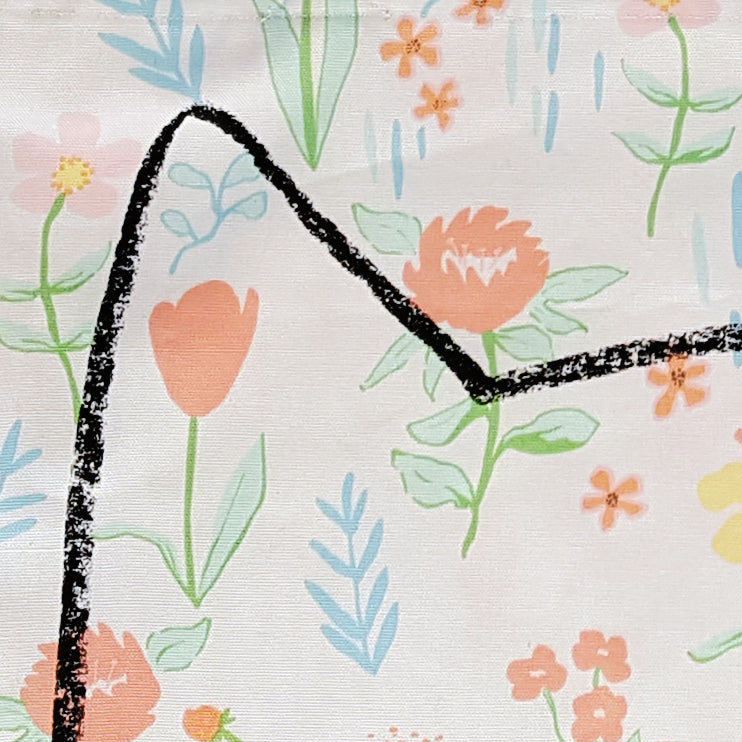 Floral Cat Market Tote Bag Tote Bag Xenotees